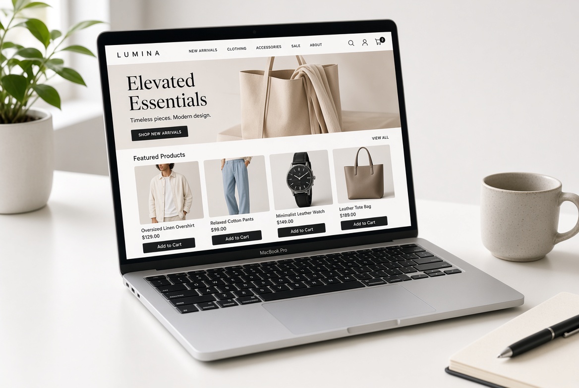 Example e-commerce store built by Weblify Designs